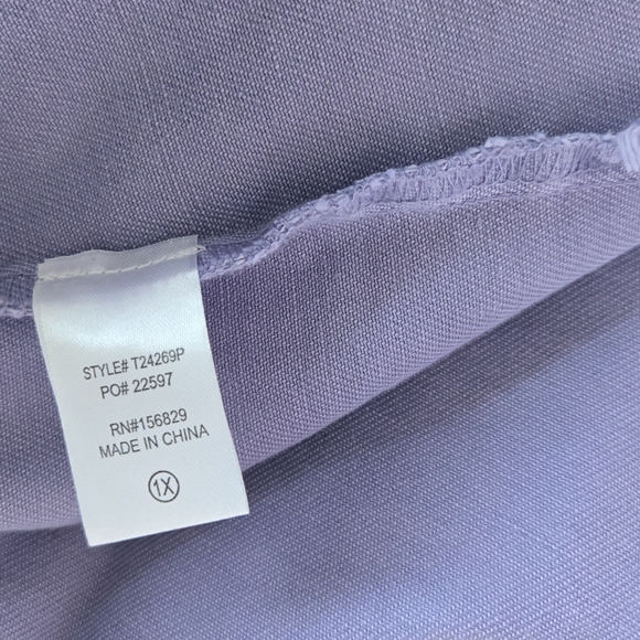 New! White Birch Black label Trucker Jacket Lavender Purple 1X - Picture 12 of 14